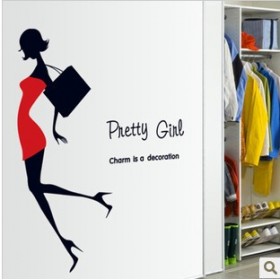 Pretty Girl Vinyl Wall Art Decal